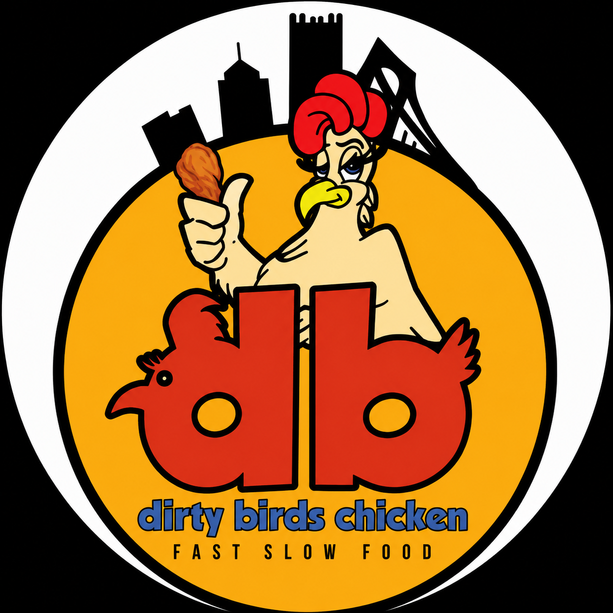 Dirty birds chicken logo